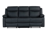 U6026 BLACK RECLINING SOFA WITH LED