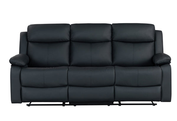 U6026 BLACK RECLINING SOFA WITH LED