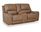Sofá de dos plazas reclinable eléctrico con consola DeepWakes