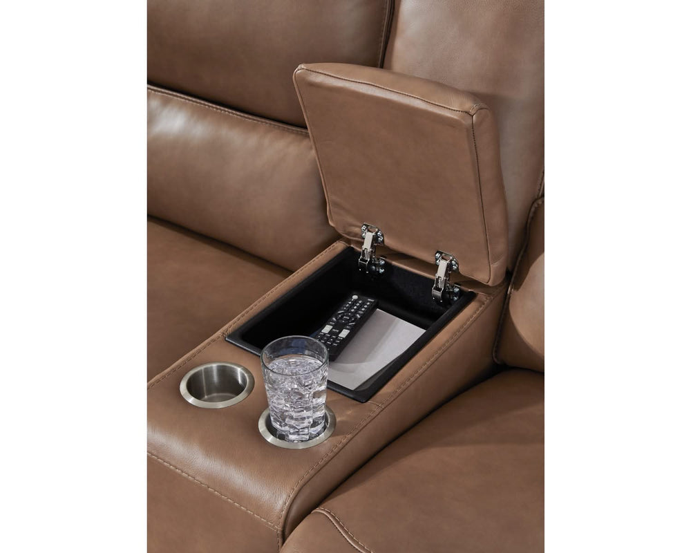 Sofá de dos plazas reclinable eléctrico con consola DeepWakes