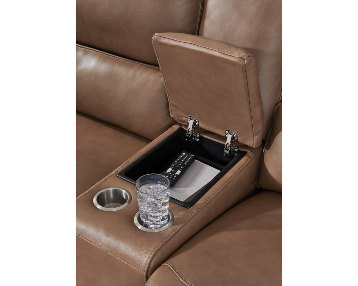 Sofá de dos plazas reclinable eléctrico con consola DeepWakes
