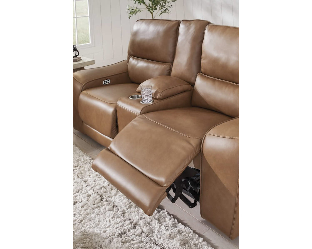 Sofá de dos plazas reclinable eléctrico con consola DeepWakes