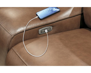 Sofá de dos plazas reclinable eléctrico con consola DeepWakes