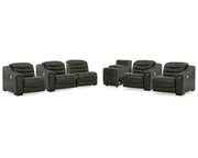 Center Line 3-Piece Sectional Sofa and 3-Piece Loveseat with Console