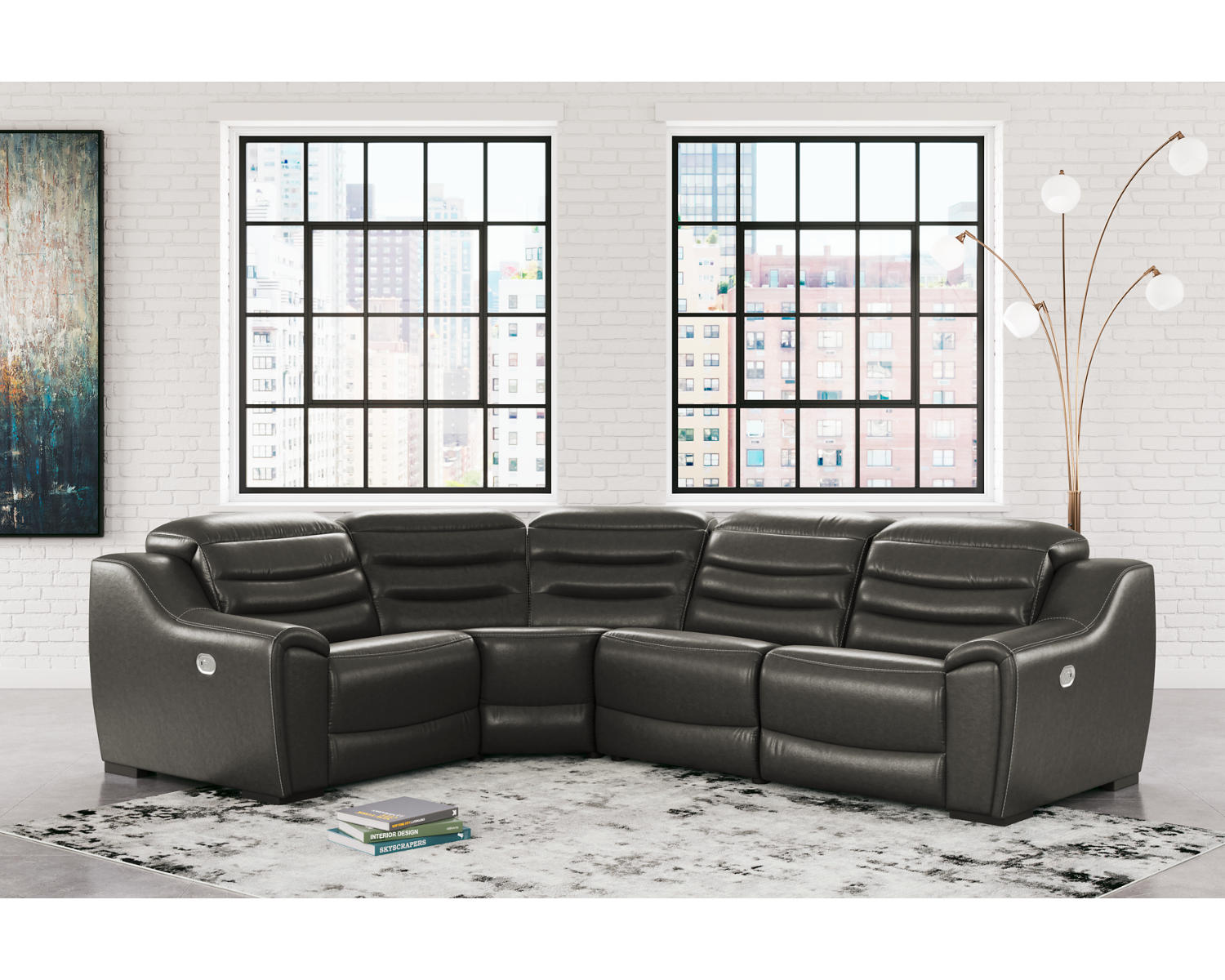 Center Line 4-Piece Power Reclining Sectional