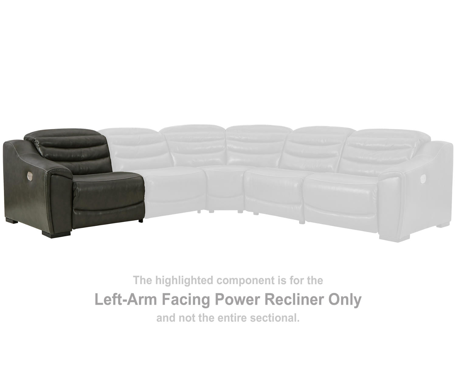 Center Line Left-Arm Facing Power Recliner