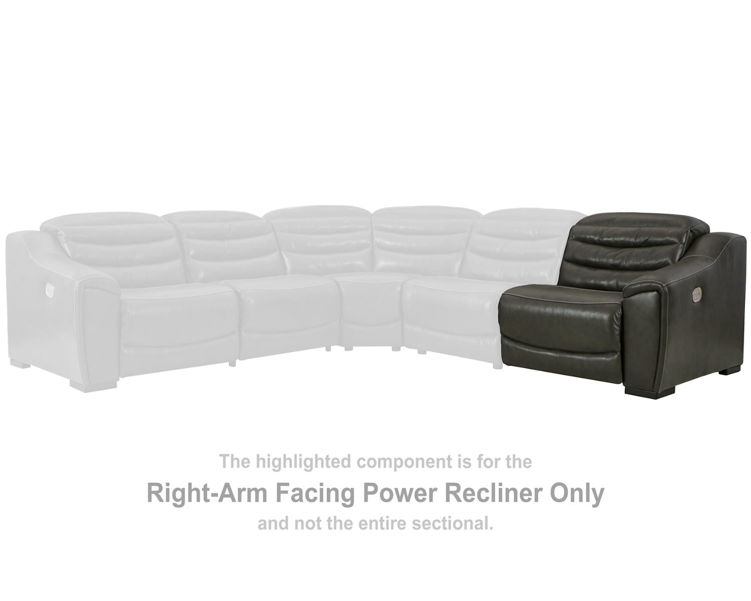 Center Line Right-Arm Facing Power Recliner