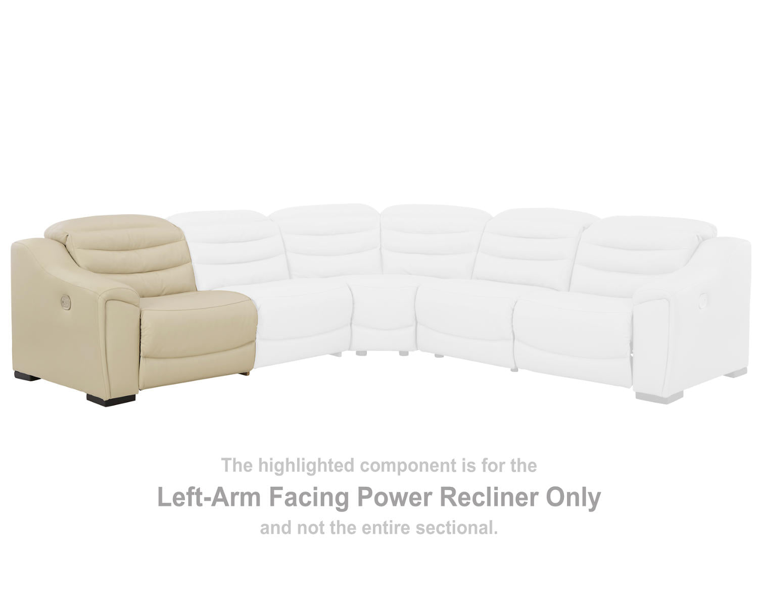 Center Line Left-Arm Facing Power Recliner