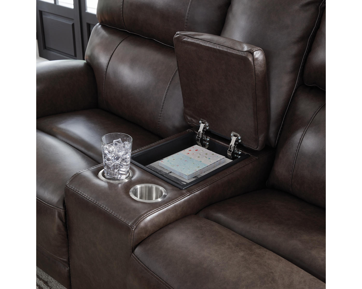 Crossplex Power Reclining Loveseat with Console