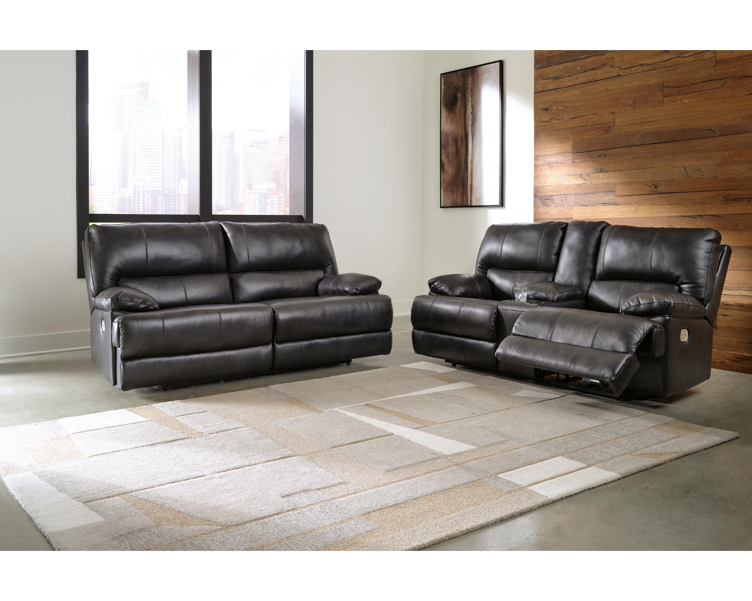 Mountainous Power Reclining Sofa and Loveseat