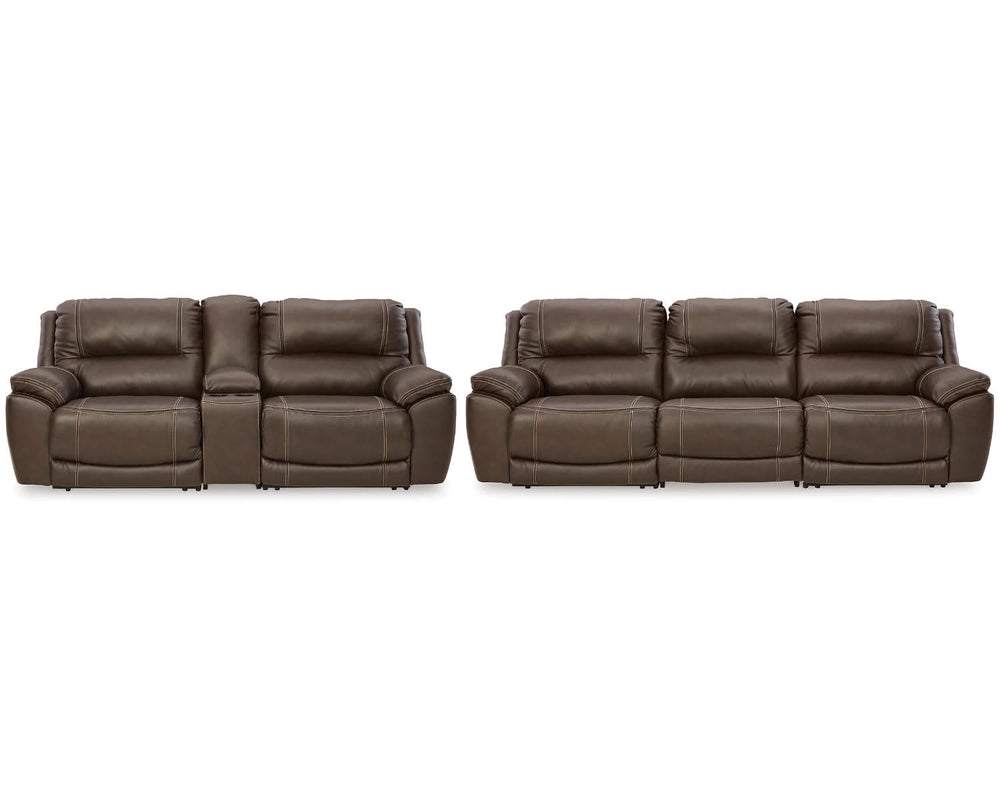 Sofá reclinable de 3 piezas y loveseat de 3 piezas con consola Dunleith