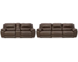 Sofá reclinable de 3 piezas y loveseat de 3 piezas con consola Dunleith