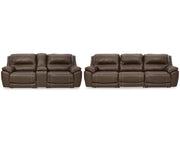 Dunleith 3-Piece Reclining Sofa and 3-Piece Loveseat with Console