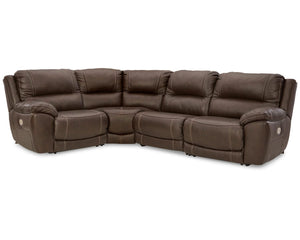 Seccional reclinable eléctrico Dunleith de 4 piezas