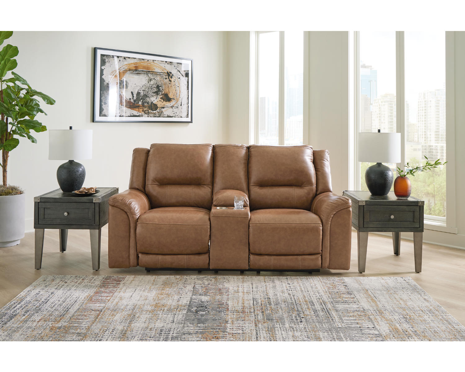 Trasimeno Power Reclining Loveseat with Console