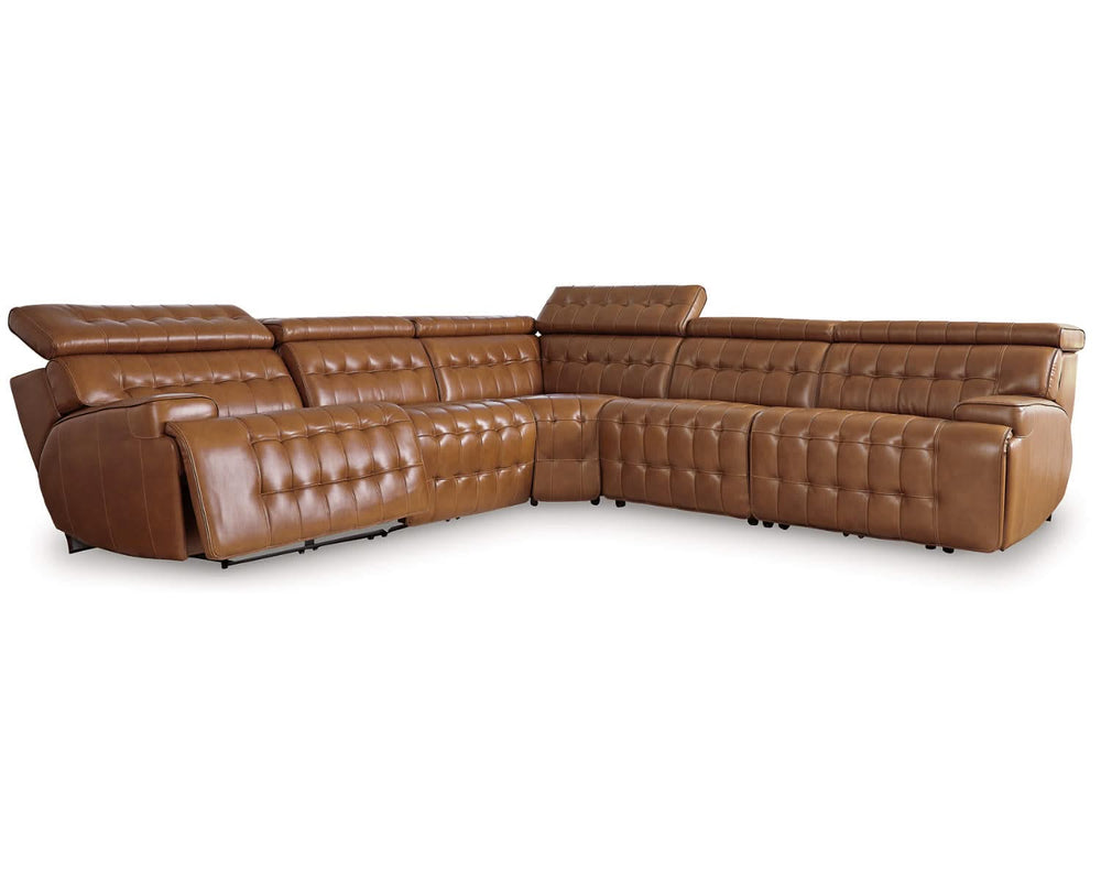 Seccional reclinable eléctrico de 5 piezas Tempmpton