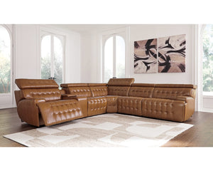 Seccional reclinable eléctrico Tempmpton de 6 piezas
