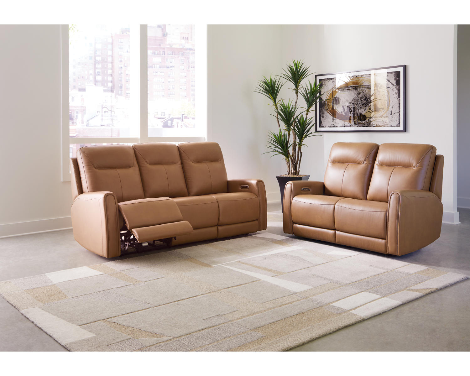 Tryanny Power Reclining Sofa and Loveseat