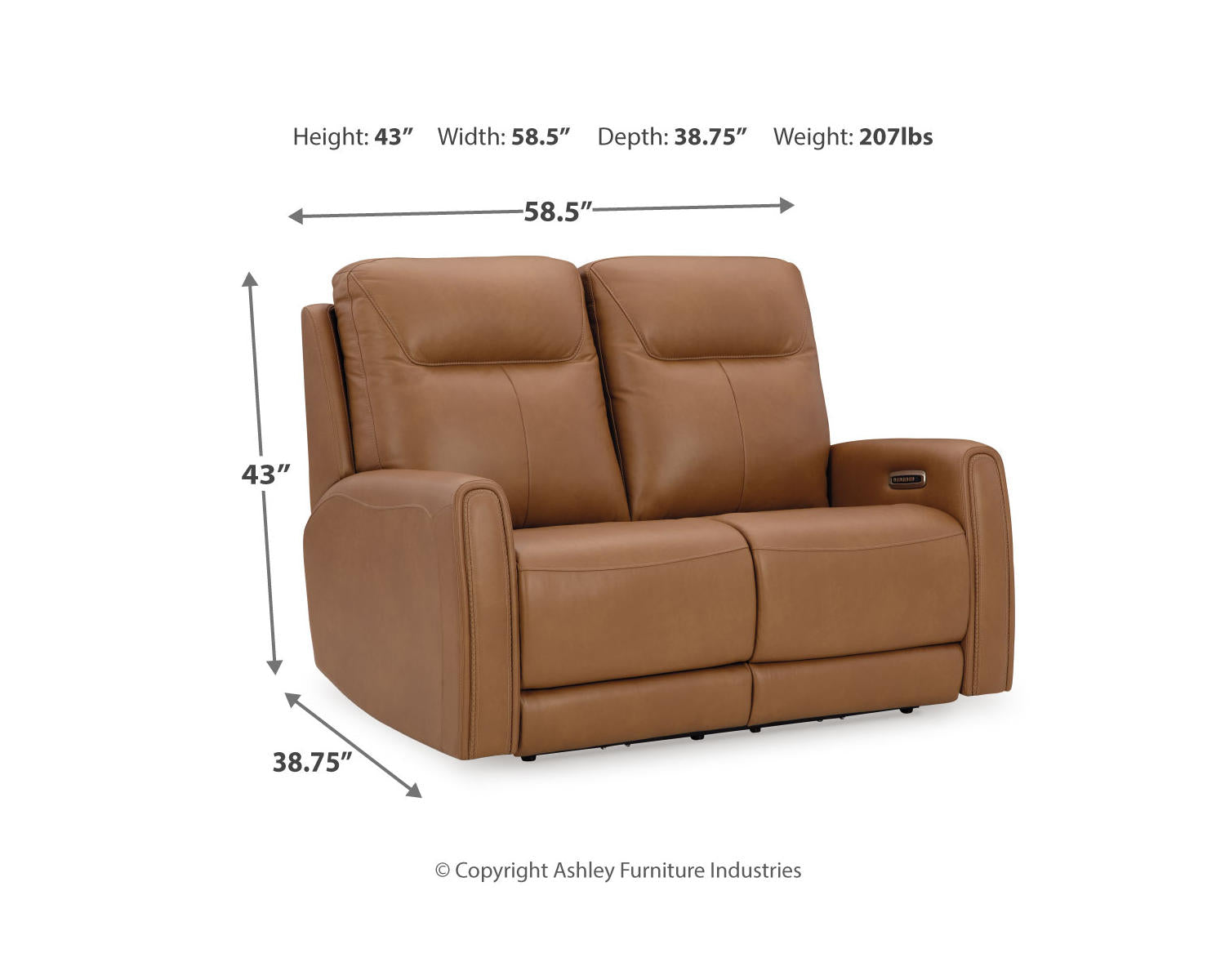 Tryanny Power Reclining Loveseat