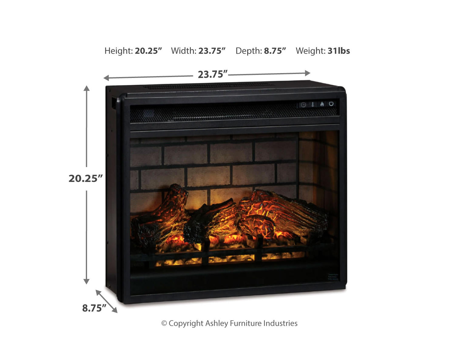 Willowton 4-Piece Entertainment Center with Electric Fireplace