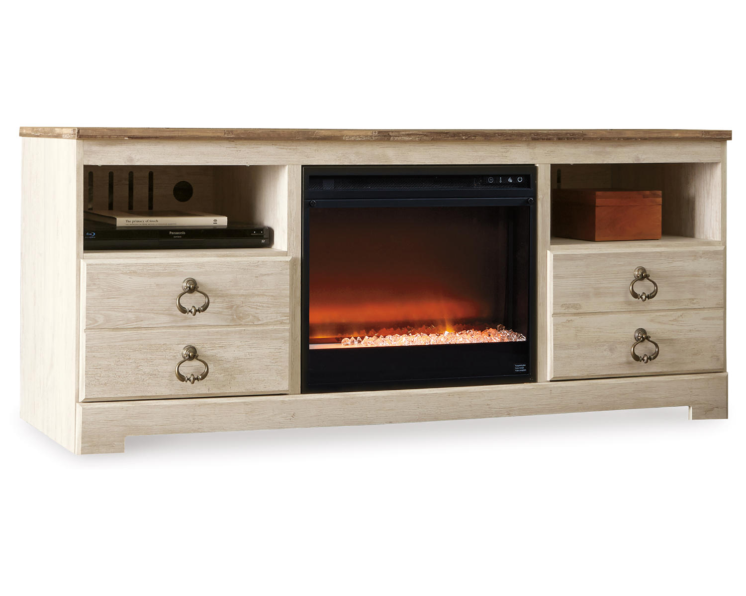 Willowton 64" TV Stand with Electric Fireplace