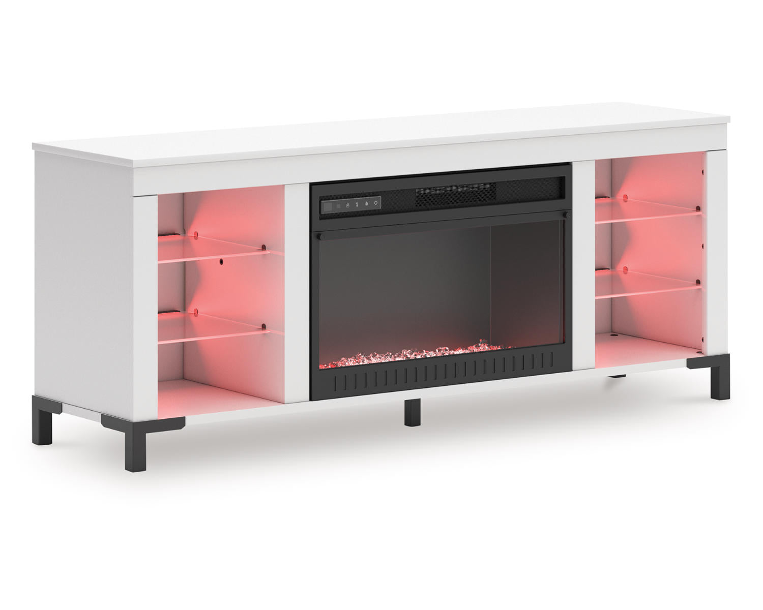 Brollevi 60" TV Stand with Electric Fireplace