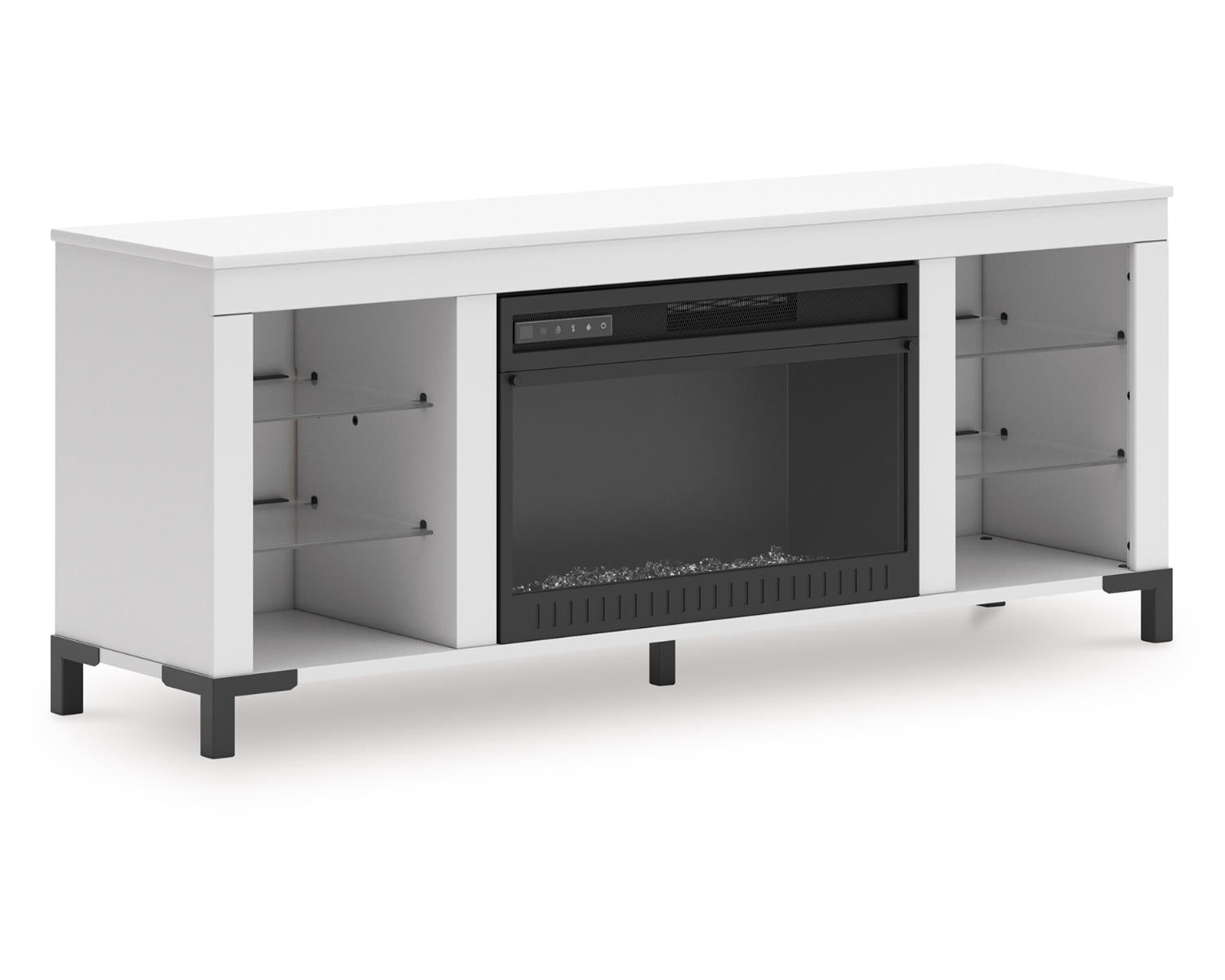 Brollevi 60" TV Stand with Electric Fireplace