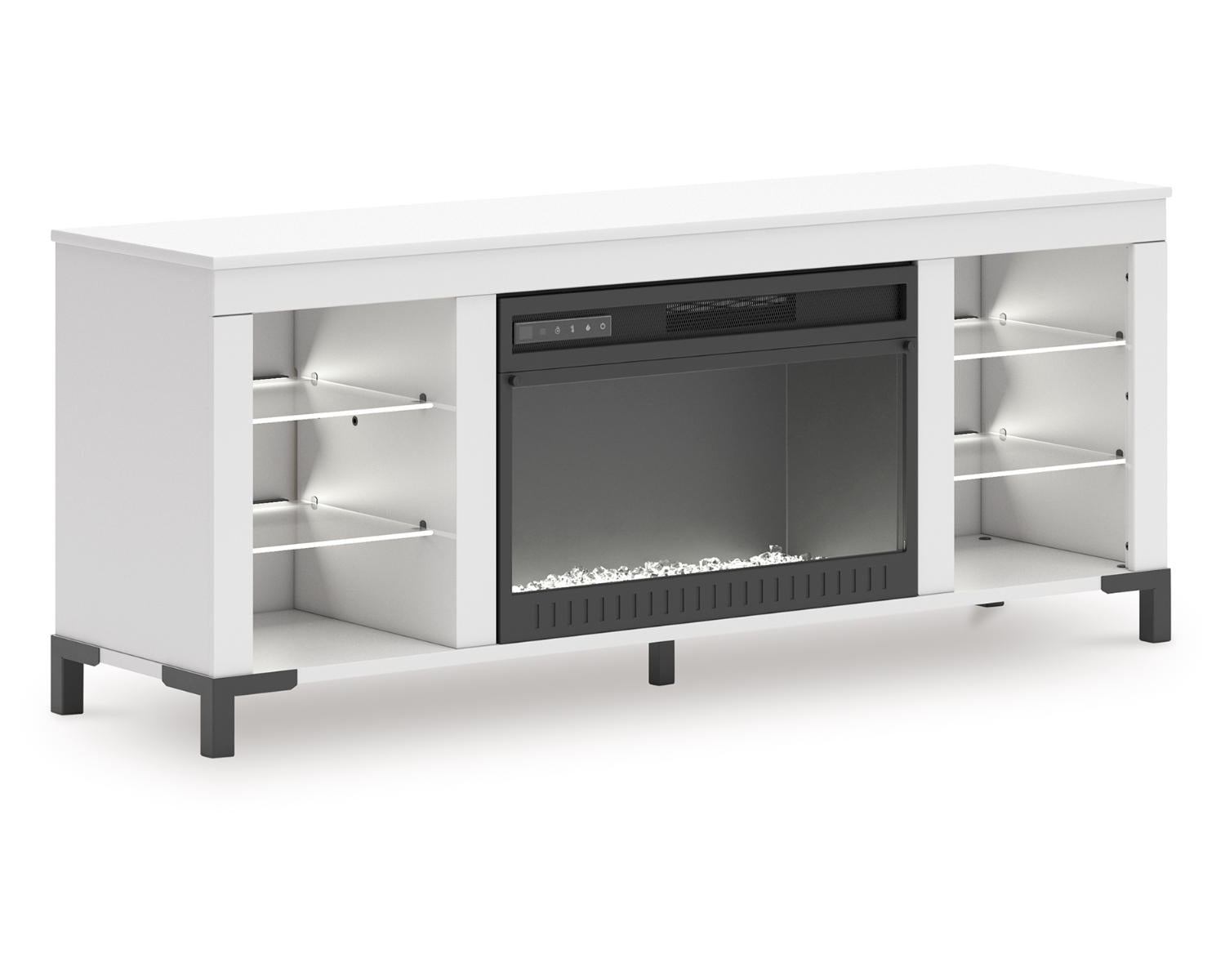 Brollevi 60" TV Stand with Electric Fireplace