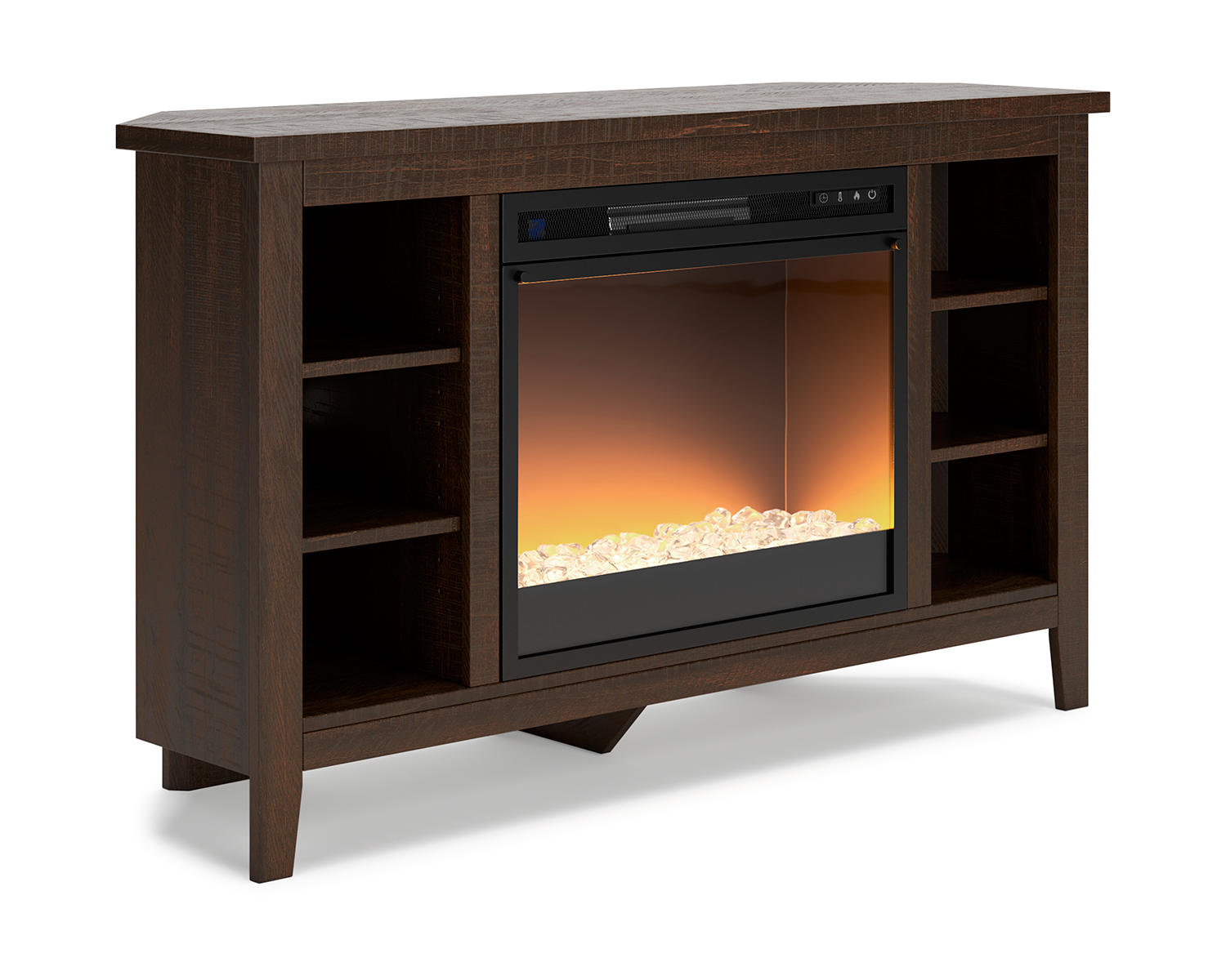Camiburg Corner TV Stand with Electric Fireplace