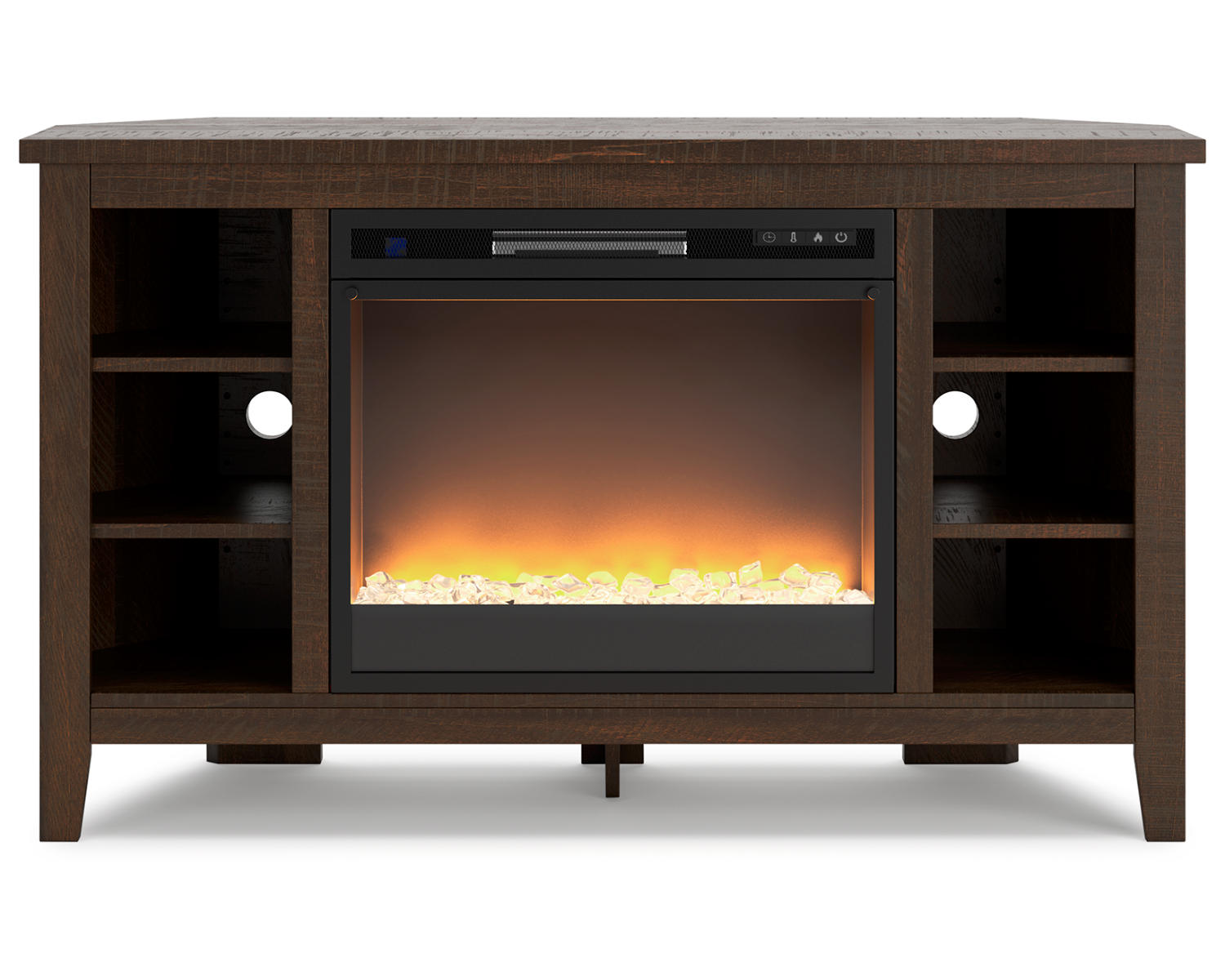 Camiburg Corner TV Stand with Electric Fireplace