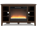 Camiburg Corner TV Stand with Electric Fireplace