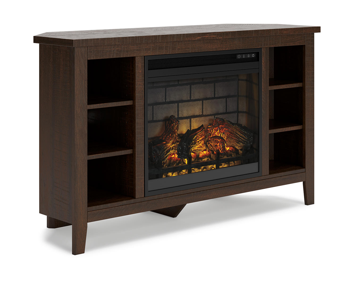 Camiburg Corner TV Stand with Electric Fireplace