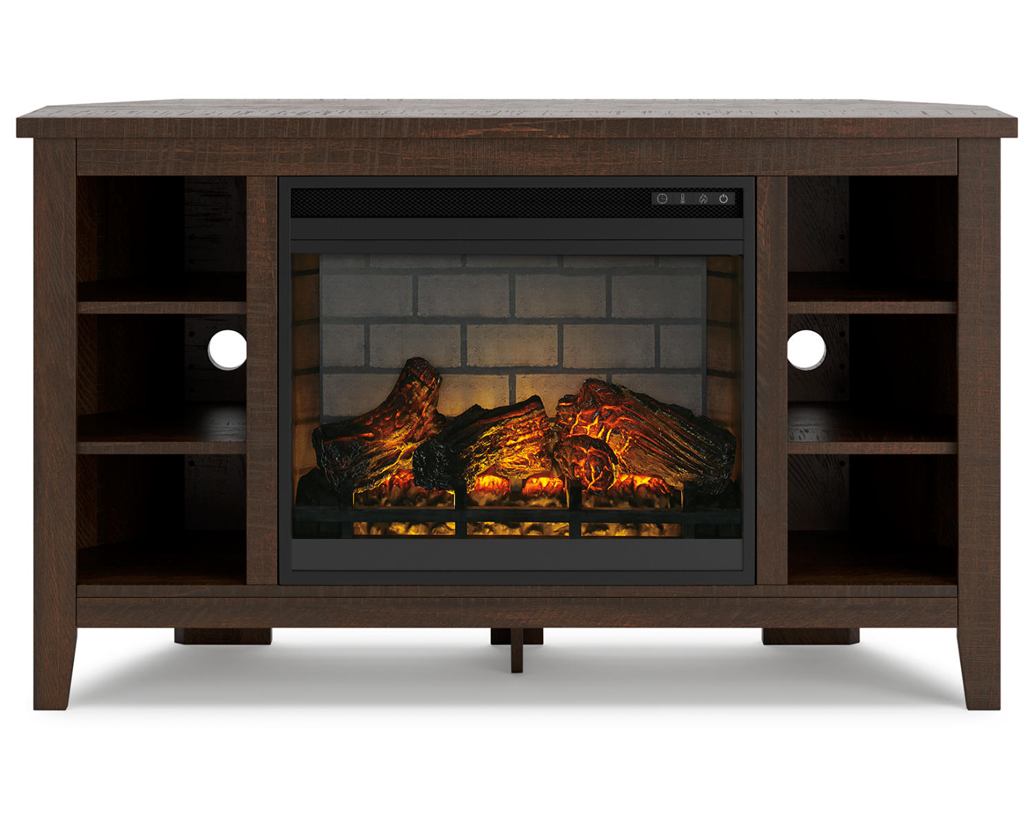 Camiburg Corner TV Stand with Electric Fireplace