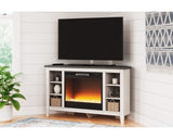 Dorrinson Corner TV Stand with Electric Fireplace