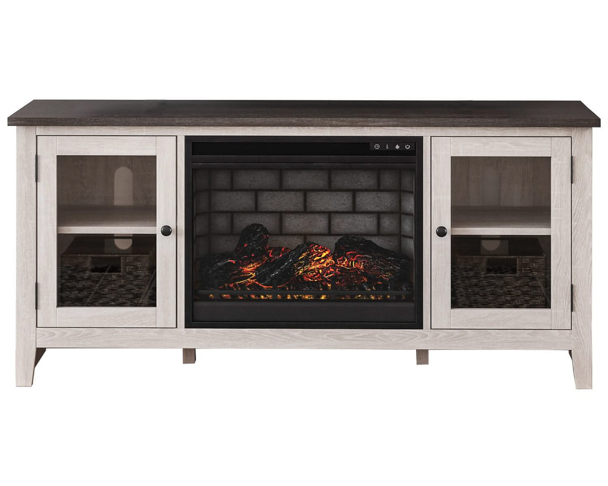 Mueble para TV Dorrinson de 60" con chimenea eléctrica
