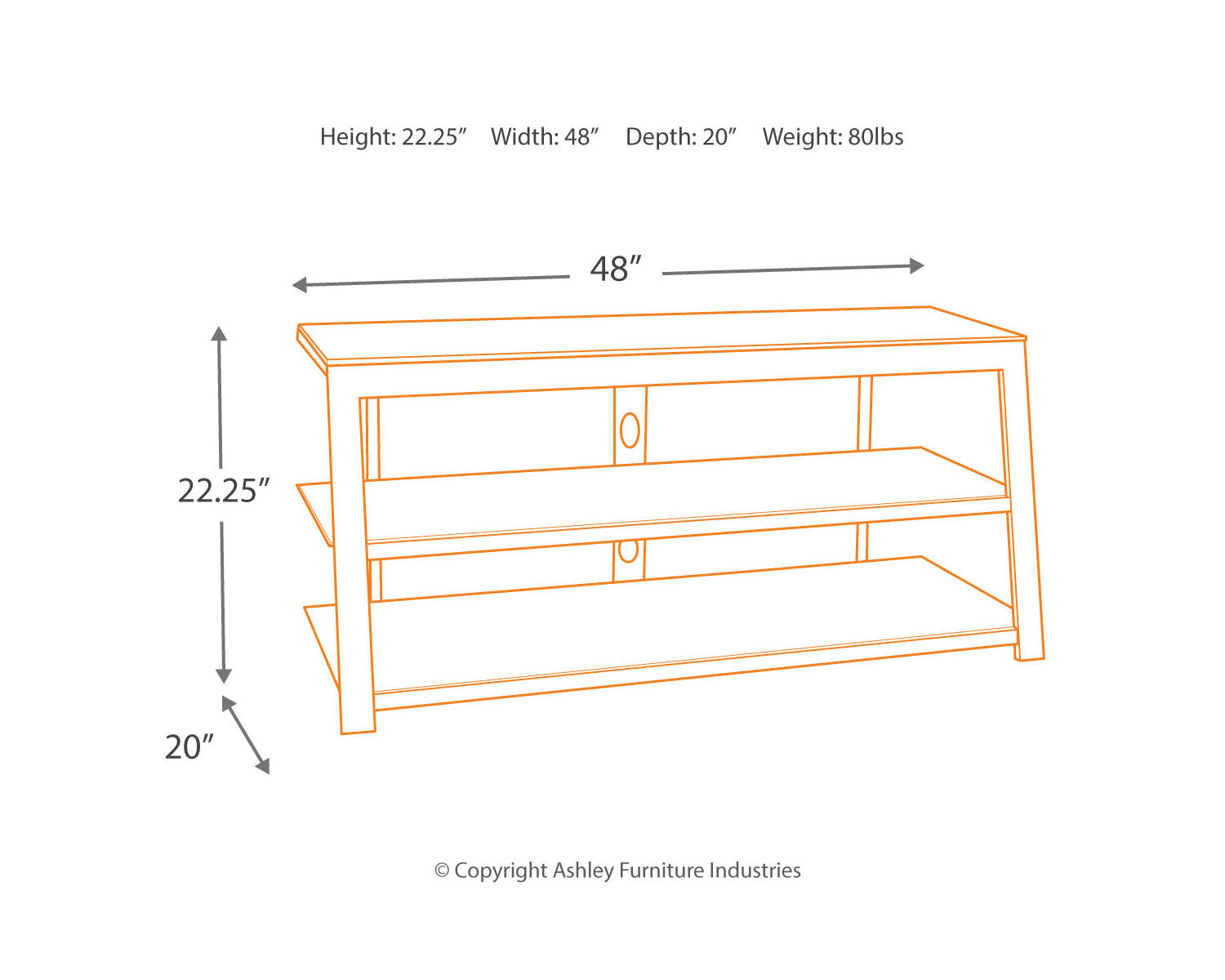 Rollynx 48" TV Stand