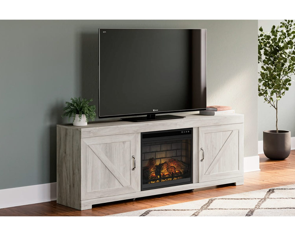 Mueble para TV Bellaby de 72" con chimenea eléctrica