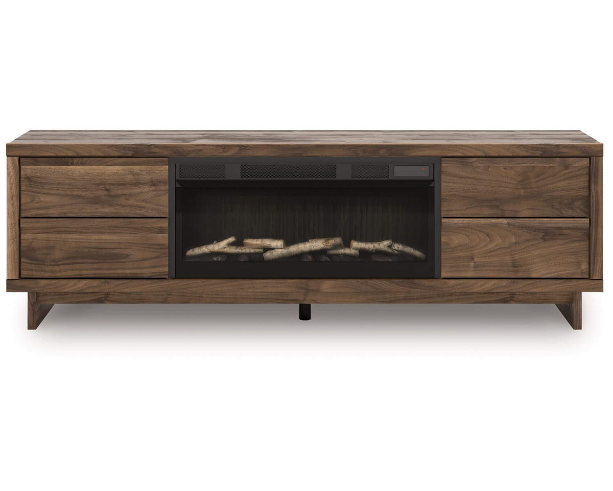 Mueble para TV Zadilyn de 72" con chimenea eléctrica
