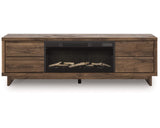 Mueble para TV Zadilyn de 72" con chimenea eléctrica