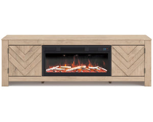 Mueble para TV Cayboni de 71" con chimenea eléctrica
