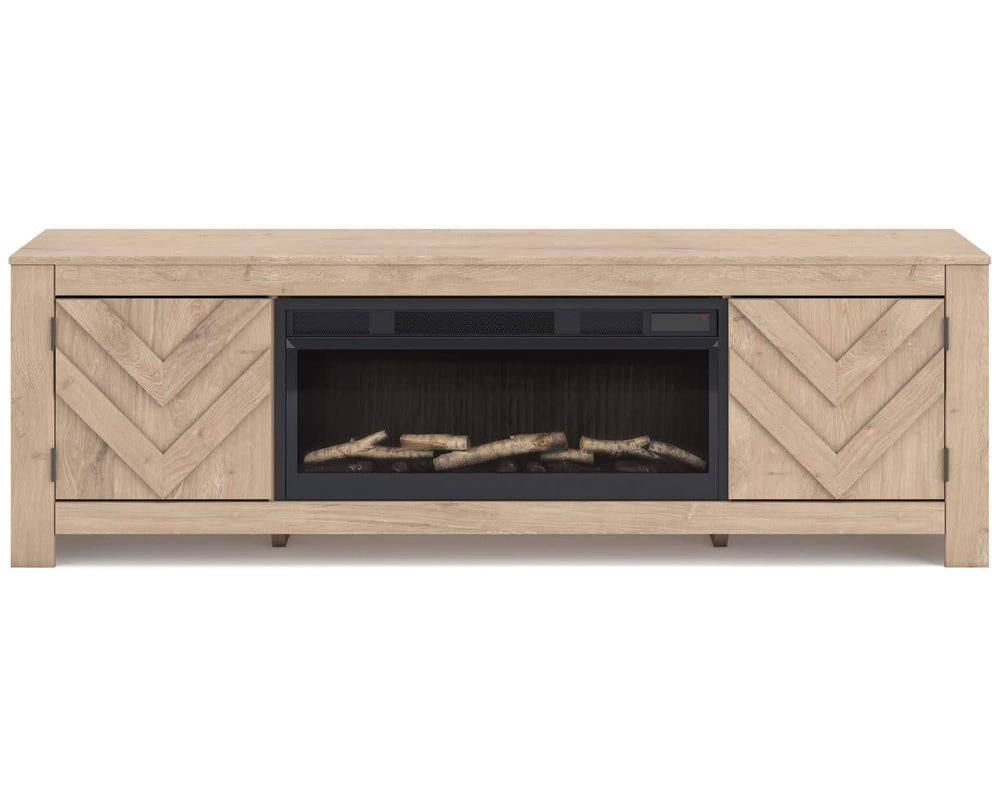 Mueble para TV Cayboni de 71" con chimenea eléctrica