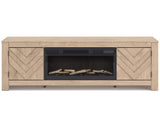 Mueble para TV Cayboni de 71" con chimenea eléctrica