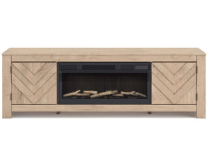 Mueble para TV Cayboni de 71" con chimenea eléctrica