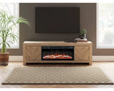 Mueble para TV Cayboni de 71" con chimenea eléctrica