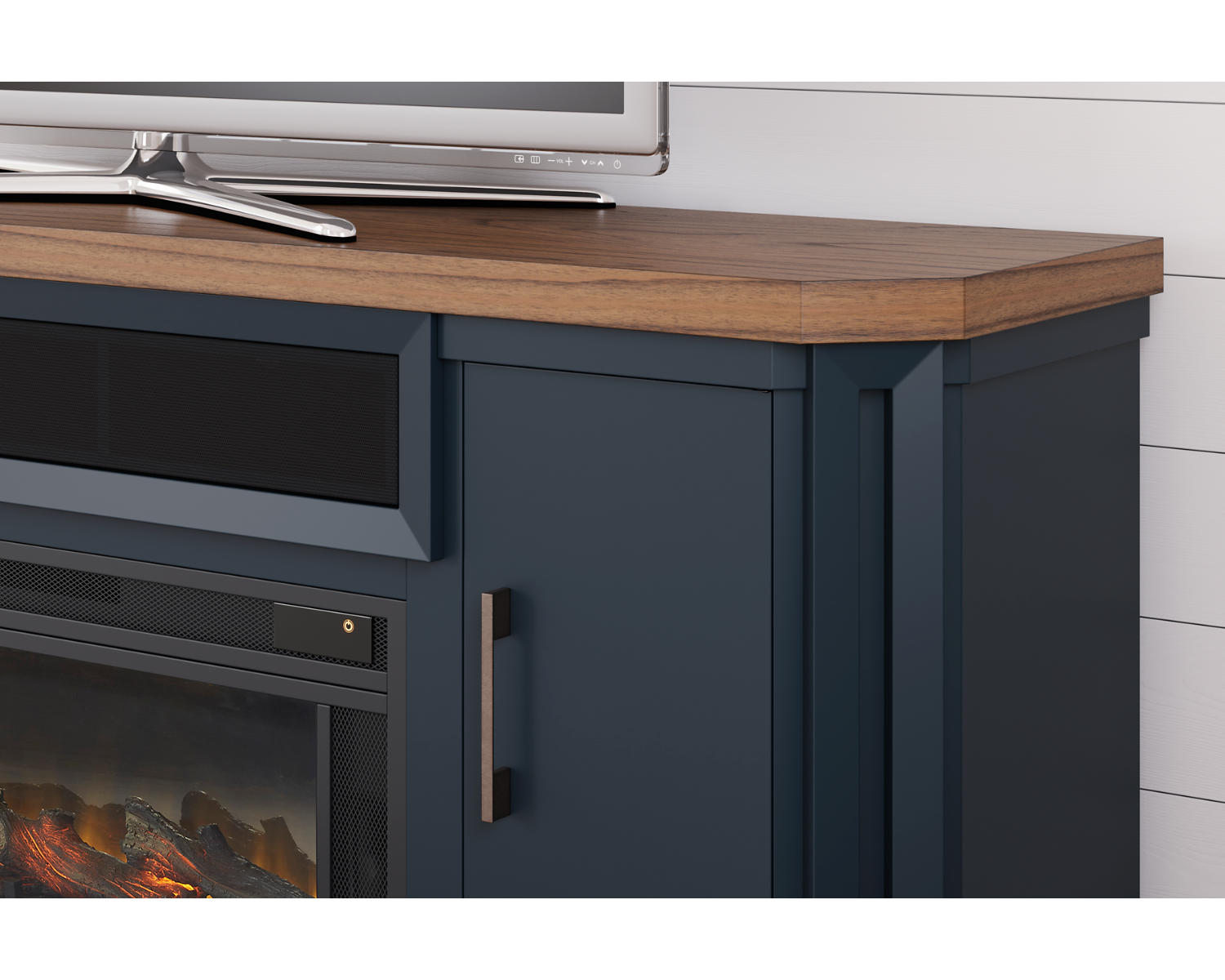 Landocken 83" TV Stand with Electric Fireplace