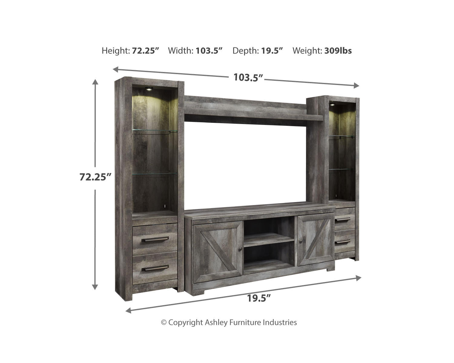 Wynnlow 4-Piece Entertainment Center