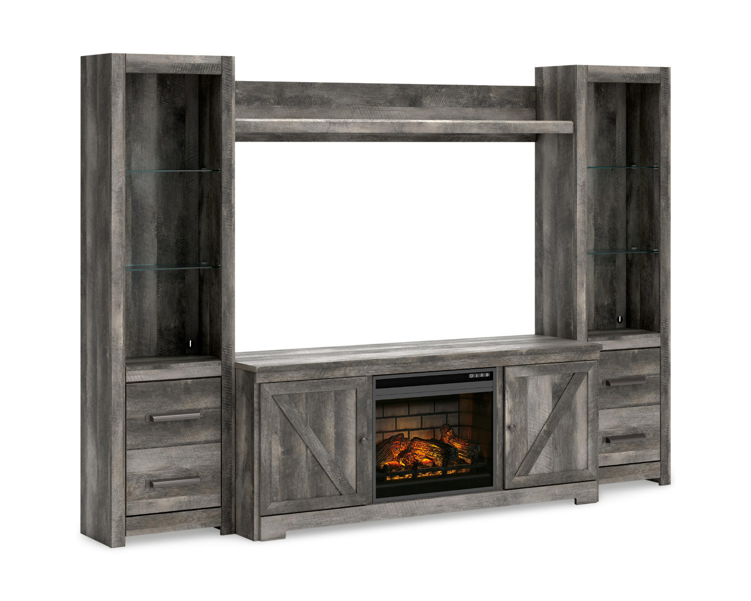 Wynnlow 4-Piece Entertainment Center with Electric Fireplace