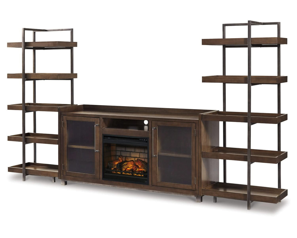 Unidad de pared de 3 piezas Starmore con chimenea eléctrica
