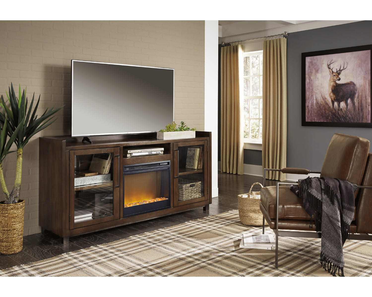 Starmore 70" TV Stand with Electric Fireplace