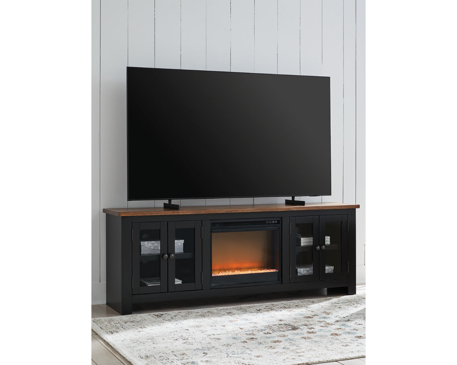Wildenauer 76" TV Stand with Electric Fireplace